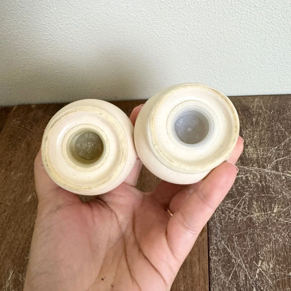 Pfaltzgraff Remembrance VINTAGE Stoneware Cream Pink Floral Salt & Pepper Shaker